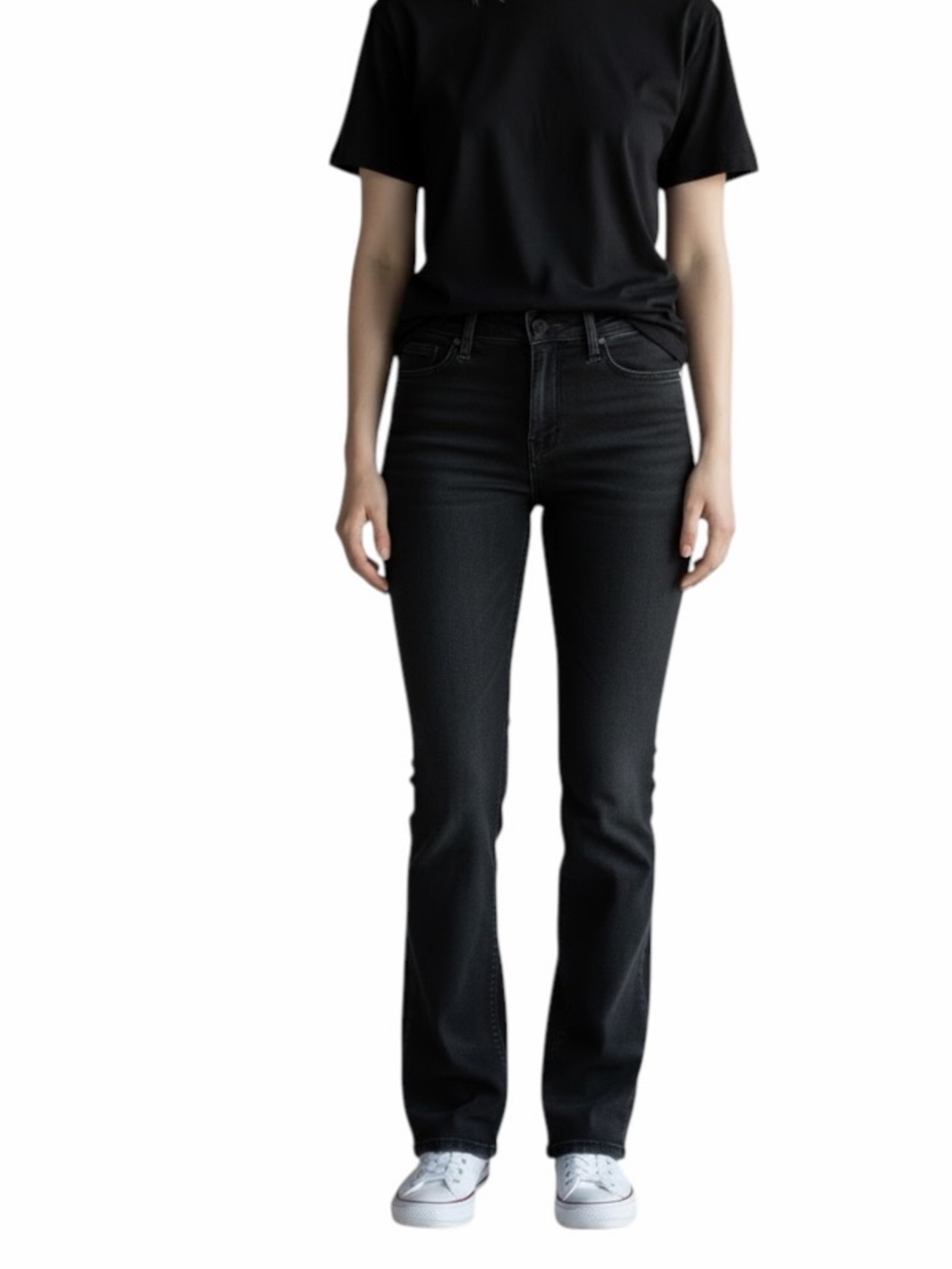 NYDJ•Marilyn Straight High Rise Black Jeans